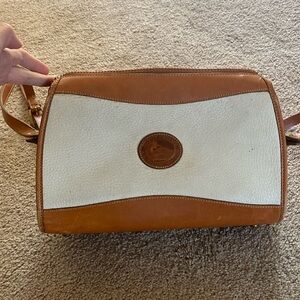 Vintage Dooney Burke Handbag White and Tan